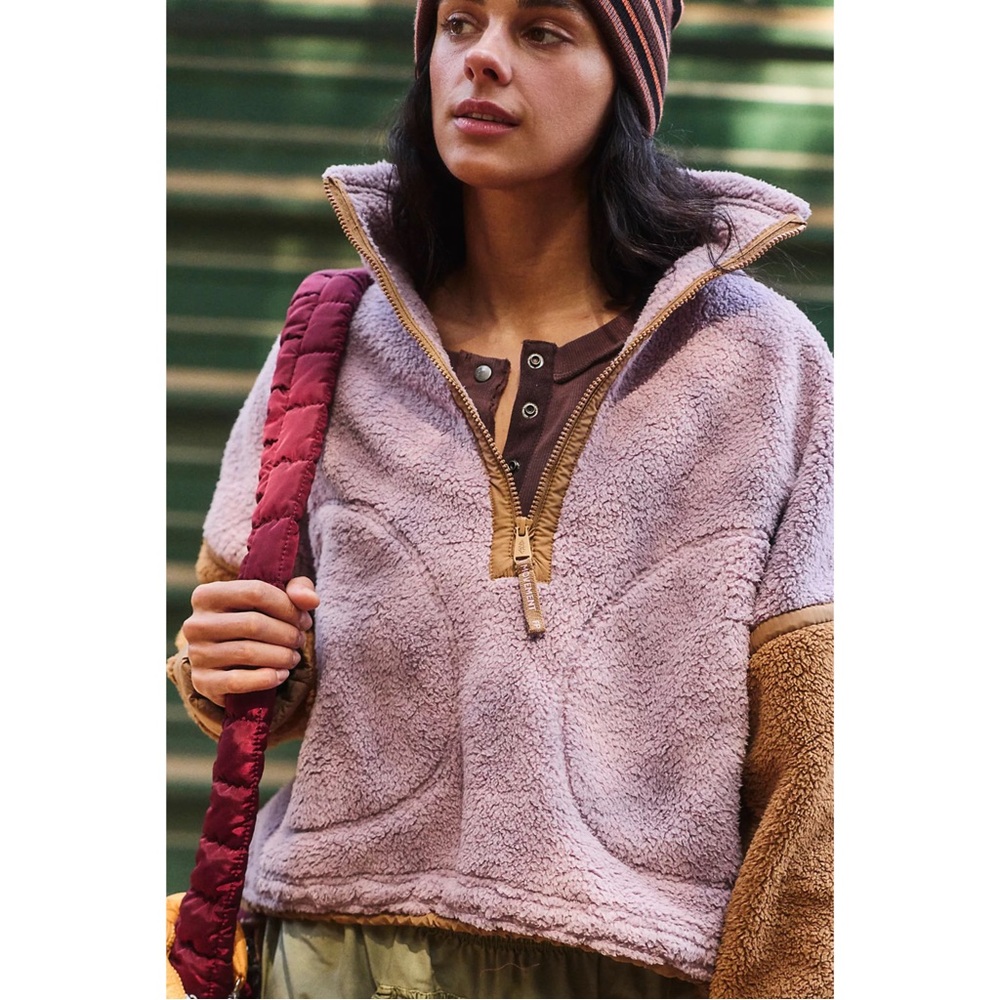 NWT Free People Movement Mountain High Logo Half Zip Fleece - Picture 4 of 4